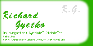 richard gyetko business card